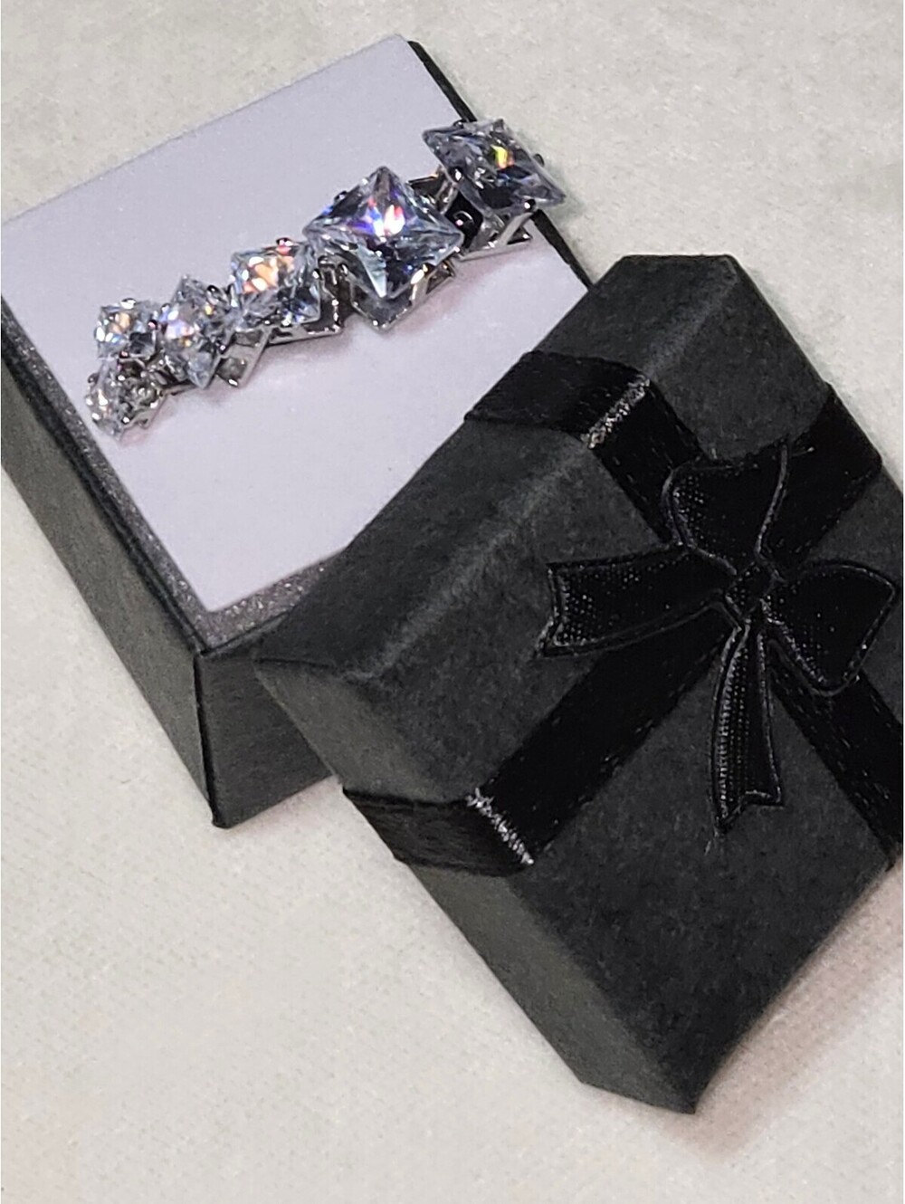 S/M/L 3 pairs of crystal clear cubic zirconia silver color surgical steel NEW